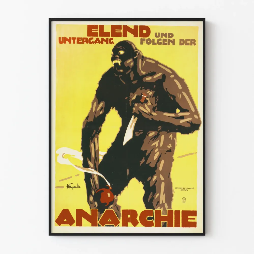 Plakat ścienny vintage Elend und Untergang - Upadek anarchii