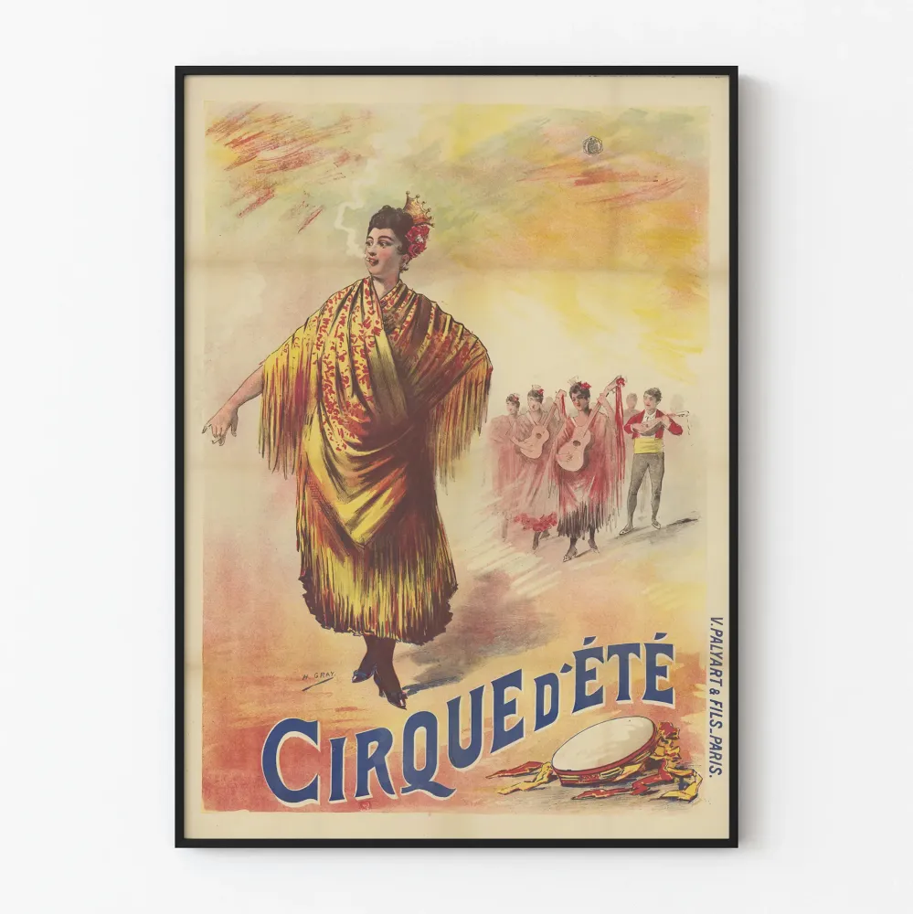 Plakat Cyrk Letni Tancerka Hiszpańska Vintage