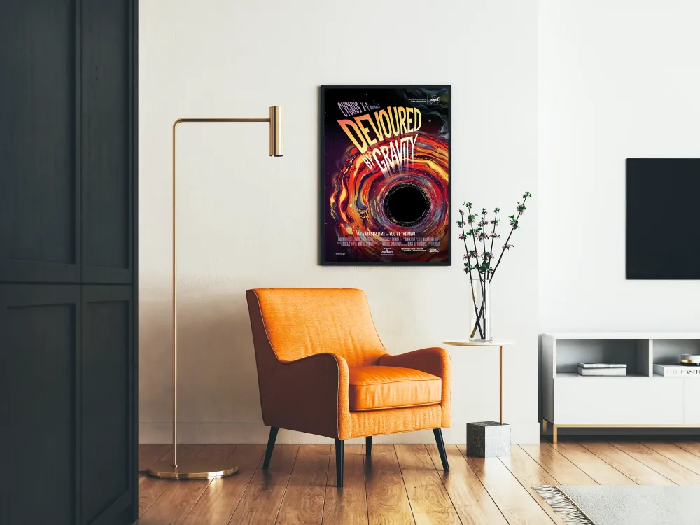 Plakat Dekoracja Ścienna Czarna Dziura Pożerana przez Grawitację NASA