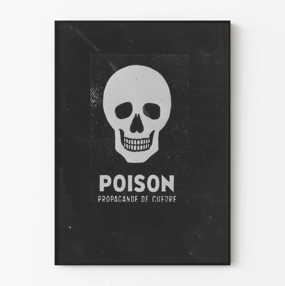 Plakat dekoracja ścienna głowa czaszki Poison Propaganda wojenne