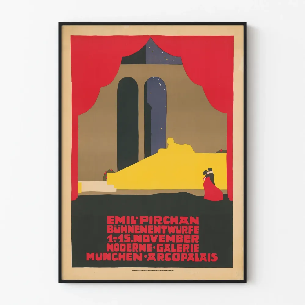 Plakat dekoracji ściennej Emil Pirchan Scenografia teatralna