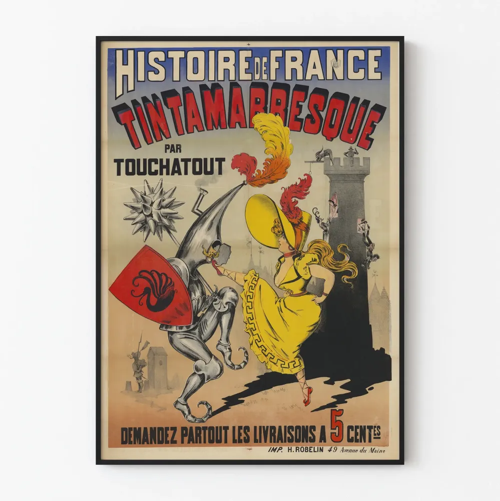 Plakat dekoracji ściennej Historia Francji Tintamaresque autorstwa Touchatout