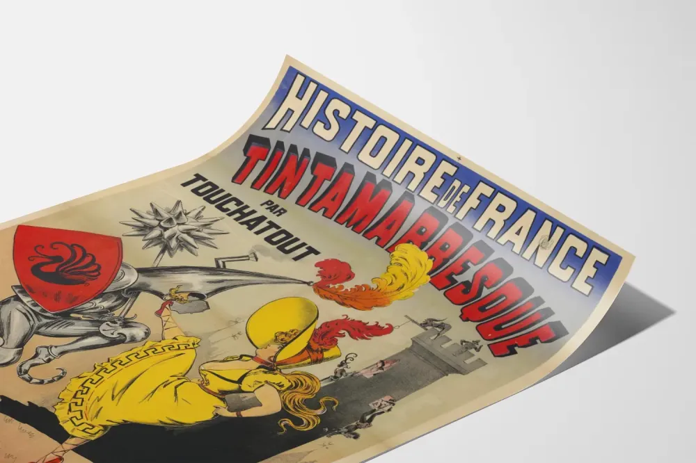 Plakat dekoracji ściennej Historia Francji Tintamaresque autorstwa Touchatout