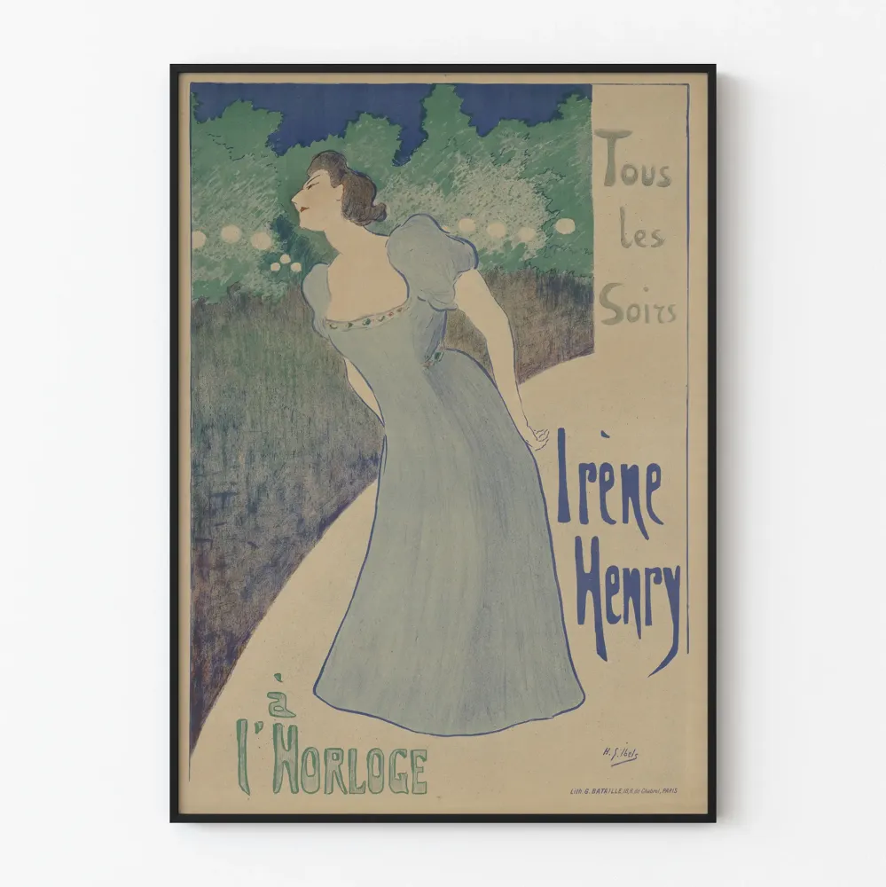 Plakat dekoracji ściennej Irène Henry przy Zegarze