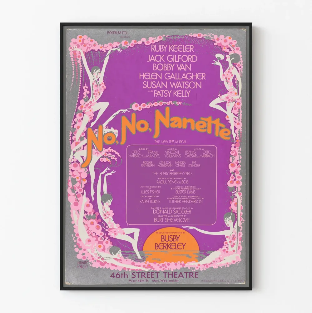 Plakat dekoracji ściennej muzycznej No, No, Nanette 1925