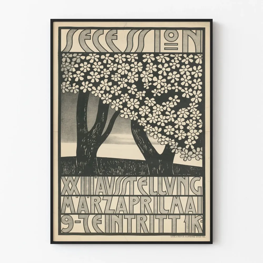 Plakat dekoracji ściennej Secesja XXI Ausstellung