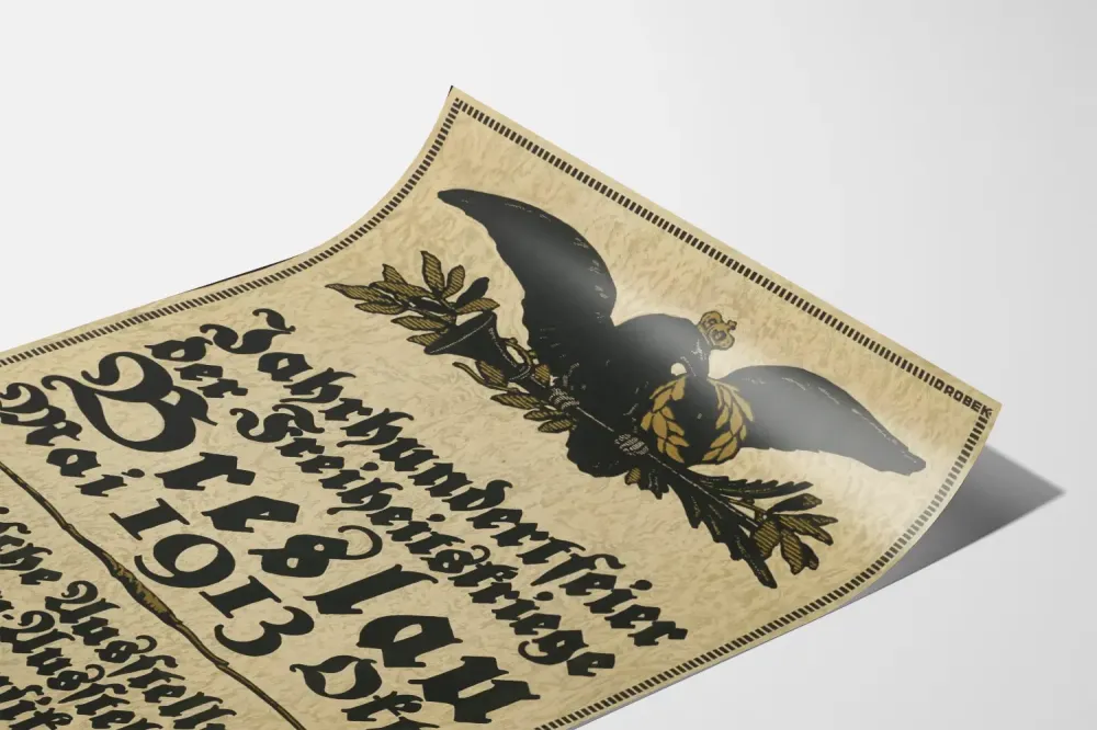 Plakat dekoracji ściennej z setnej rocznicy wojen wyzwoleńczych Breslau 1913