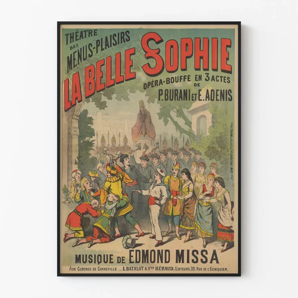 Plakat dekoracyjny La Belle Sophie - Teatr Menus-Plaisirs