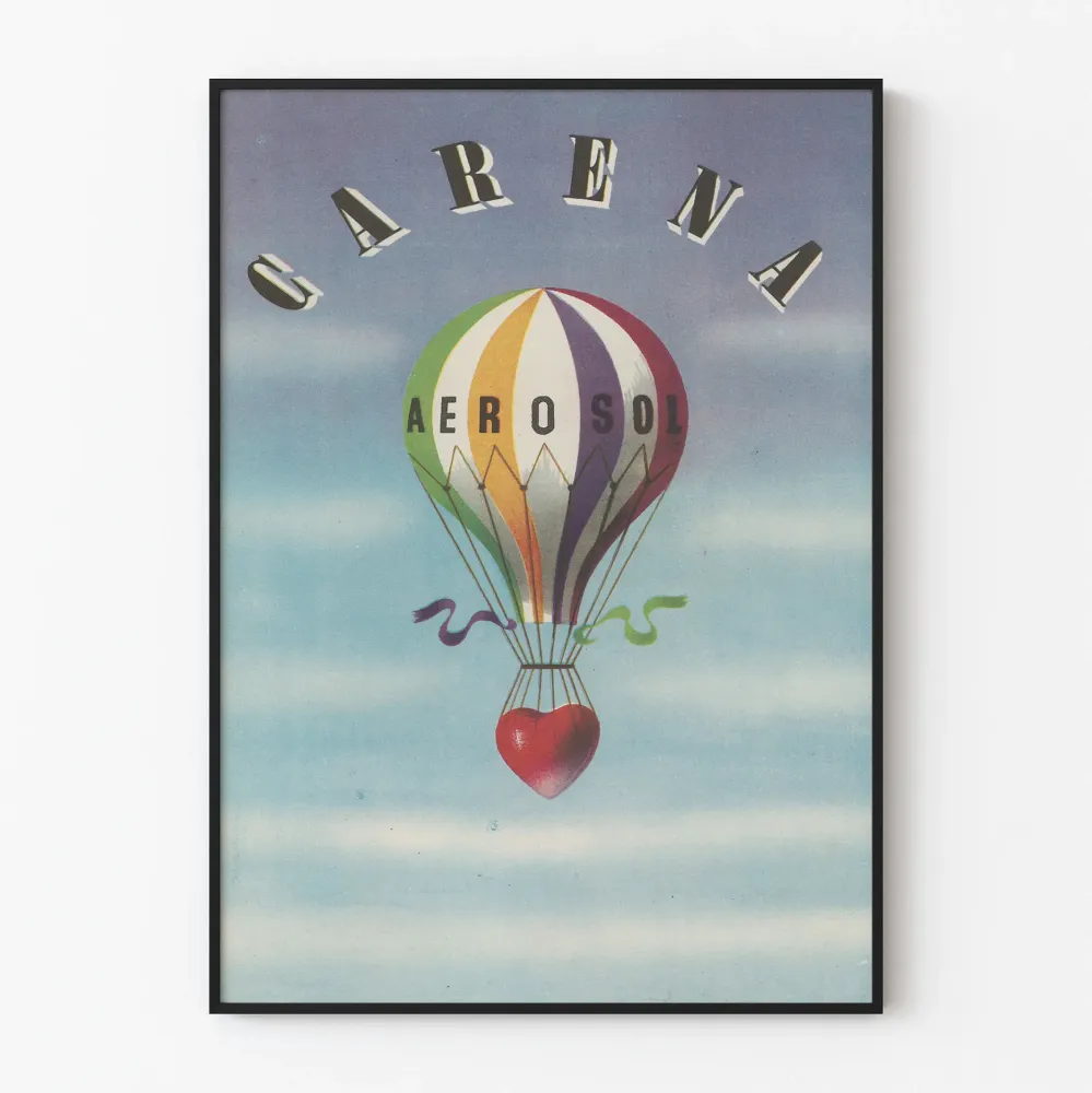 Plakat dekoracyjny na ścianę z balonem w kształcie serca w kolorze Carena Aerosol
