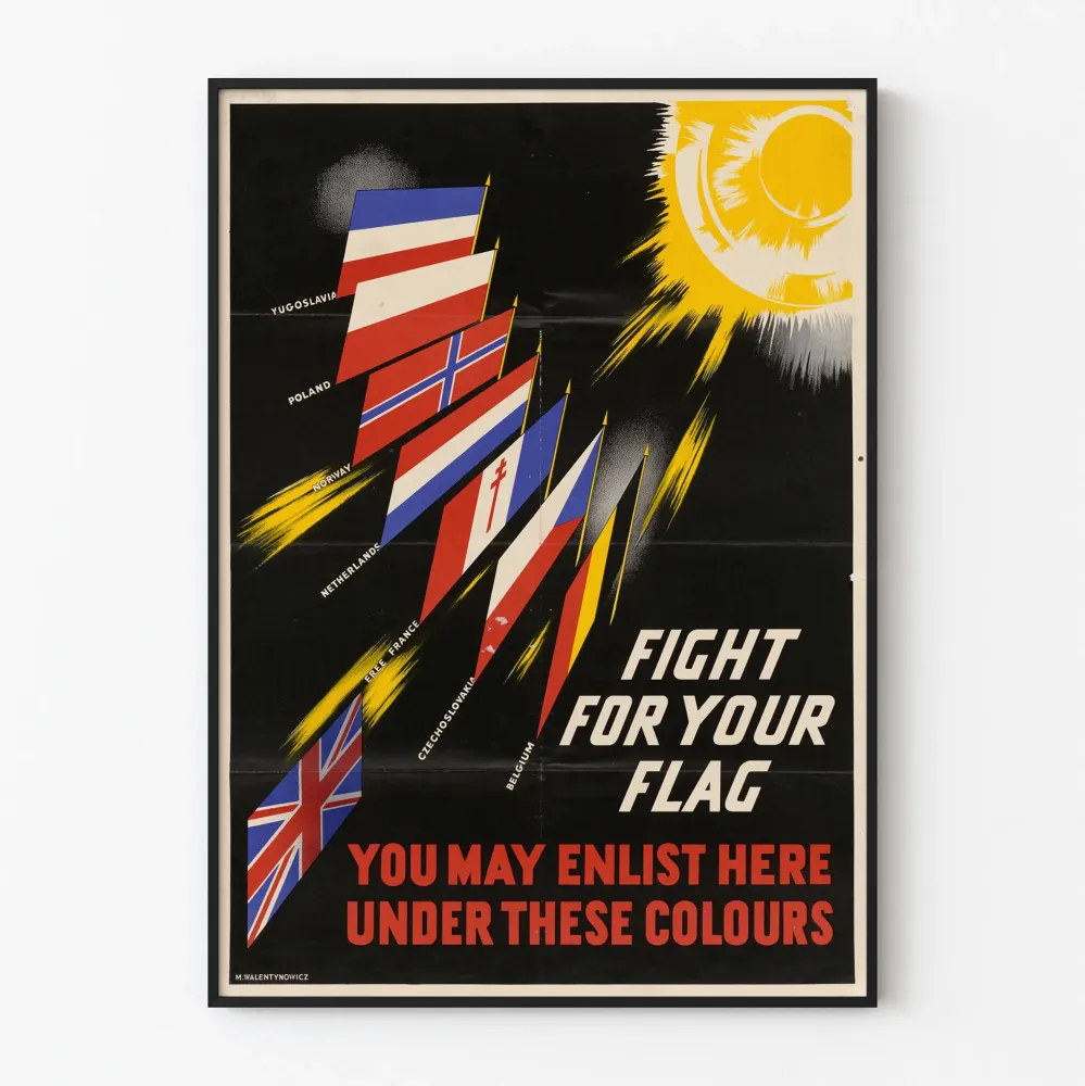 Plakat dekoracyjny na ścianę Fight Your Flag