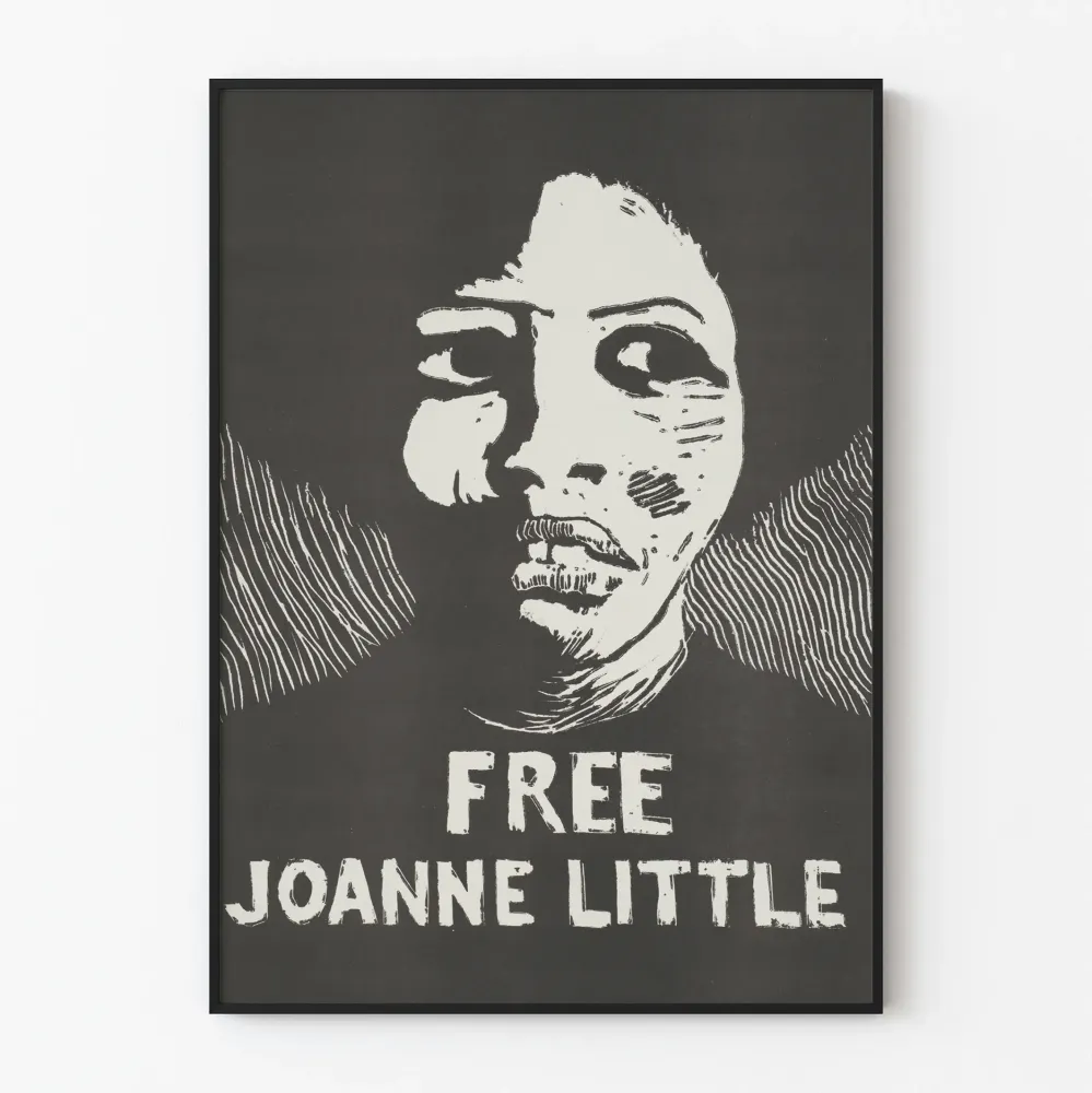 Plakat dekoracyjny na ścianę Free Joanne Little czarno-biały