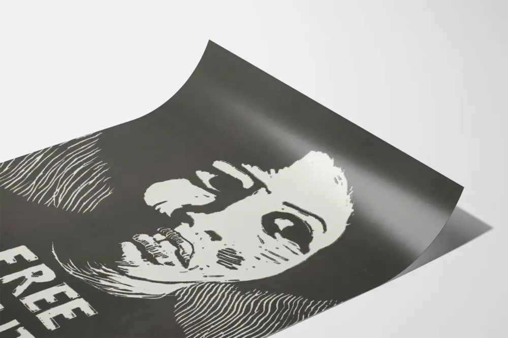 Plakat dekoracyjny na ścianę Free Joanne Little czarno-biały