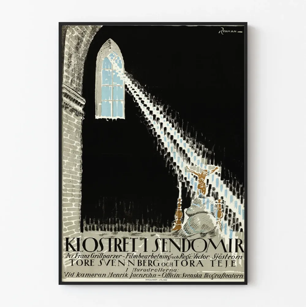 Plakat dekoracyjny na ścianę Klasztor i mistyczne światło
