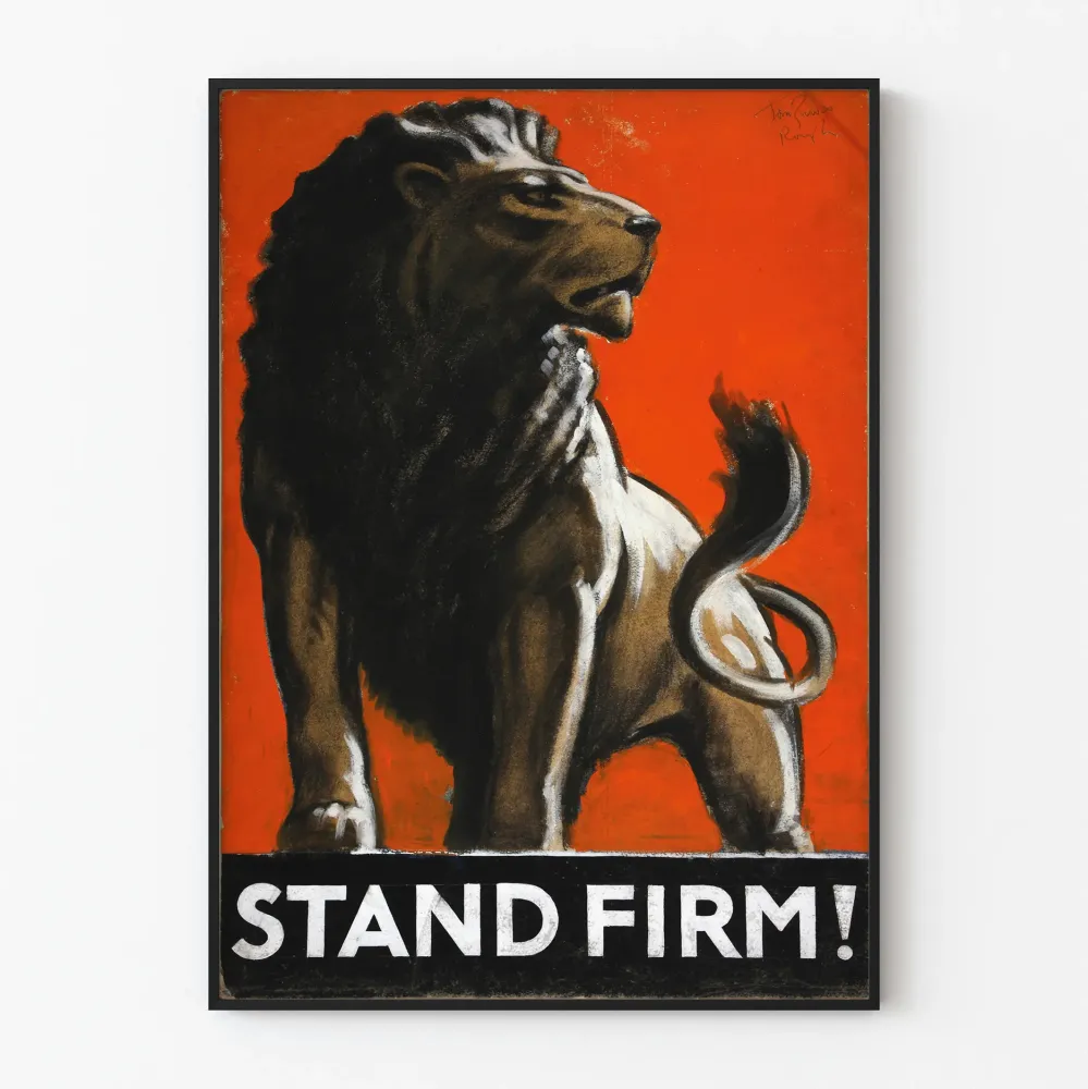 Plakat Dekoracyjny na Ścianę Lew Stand Firm - Artem Legrand