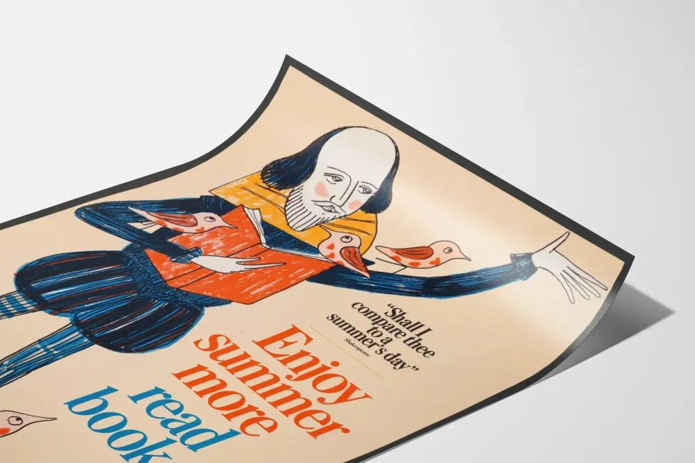 Plakat dekoracyjny Ciesz się latem, czytaj więcej książek Artem Legrand