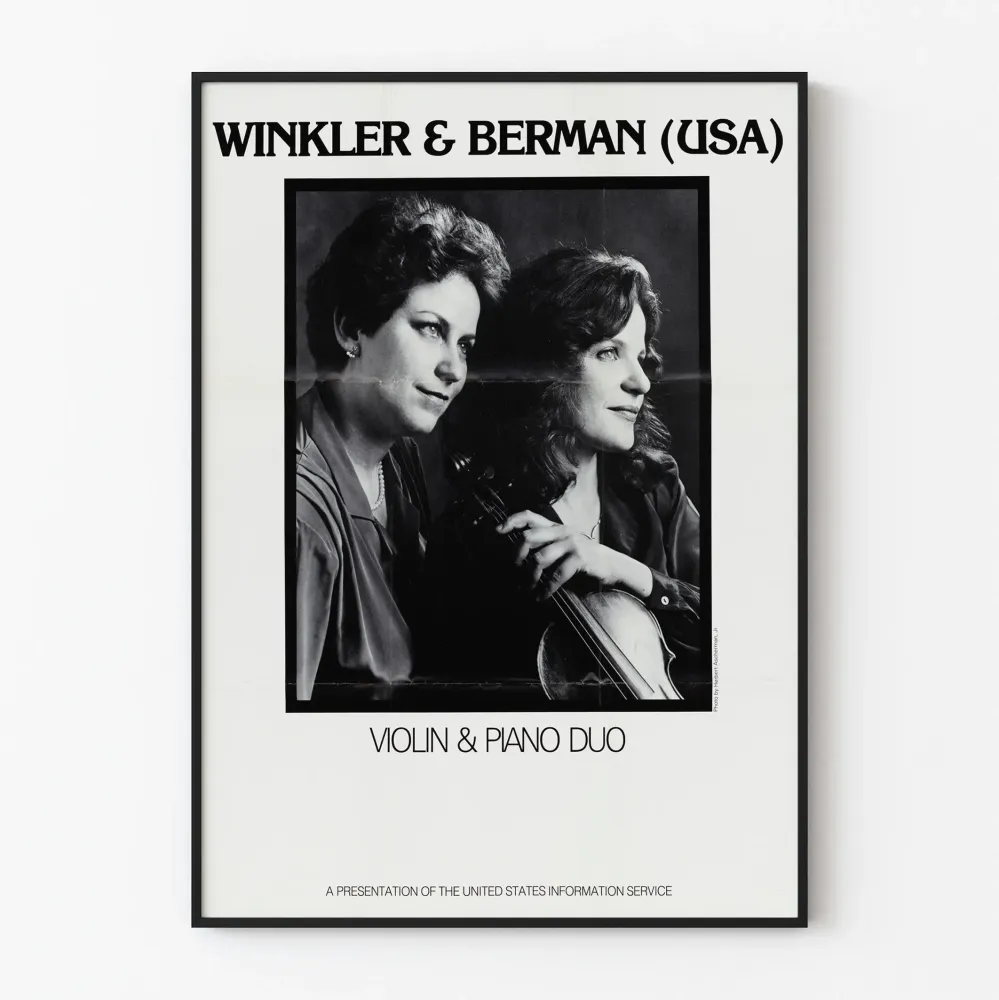 Plakat dekoracyjny Duo Skrzypce i Fortepian Winkler & Berman USA