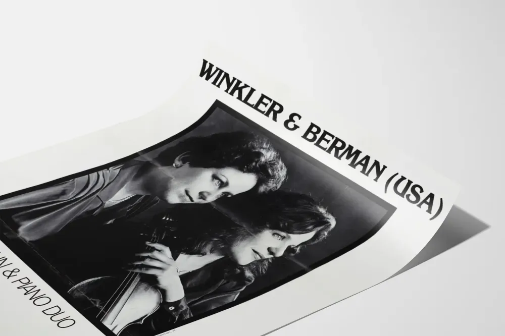 Plakat dekoracyjny Duo Skrzypce i Fortepian Winkler & Berman USA