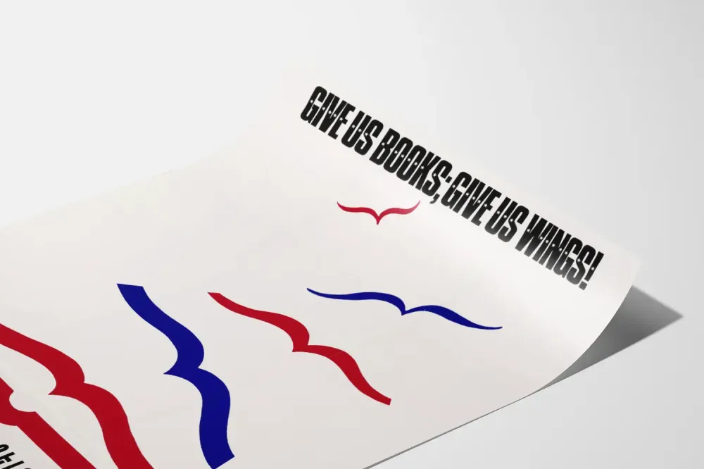 Plakat dekoracyjny Give Us Books Give Us Wings