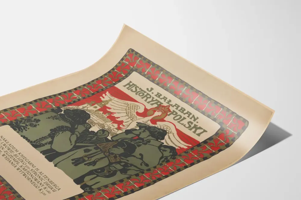 Plakat dekoracyjny historia polska J. Bałaban