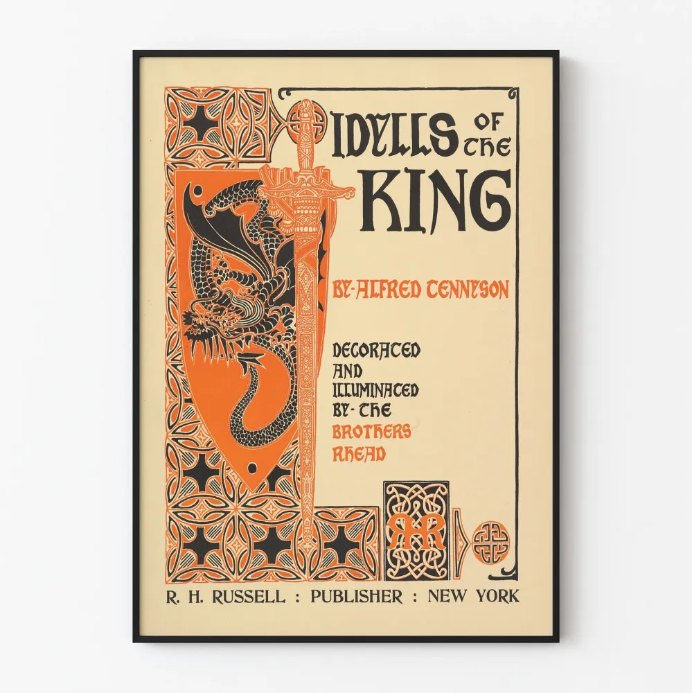 Plakat dekoracyjny Idylls King autorstwa Alfreda Tennysona