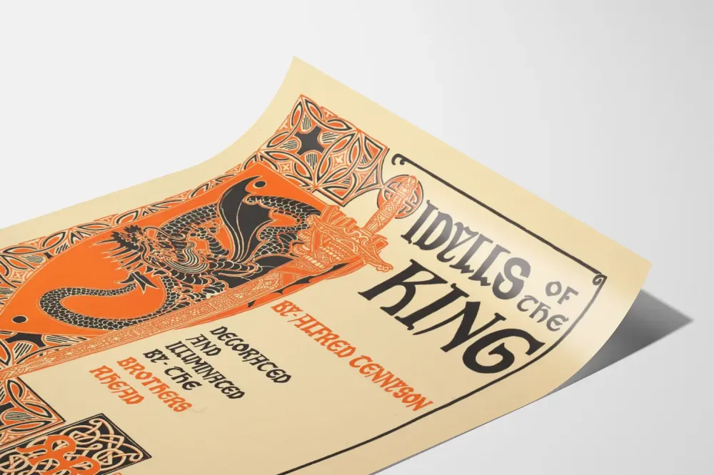 Plakat dekoracyjny Idylls King autorstwa Alfreda Tennysona