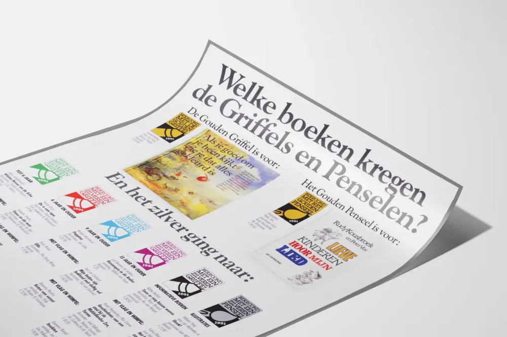 Plakat dekoracyjny Literatura młodzieżowa - Nagroda Griffels i Pinceaux 1991