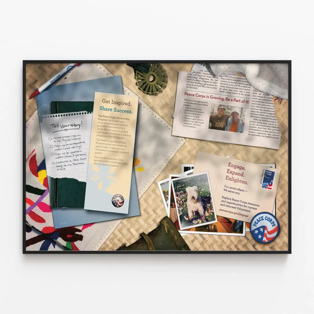 Plakat dekoracyjny Peace Corps - Inspiracja i zaangażowanie