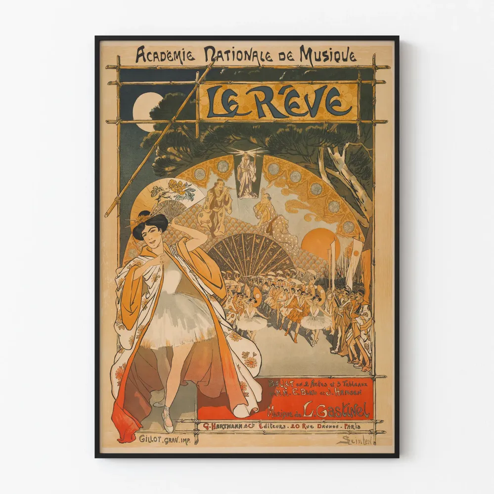 Plakat dekoracyjny Le Rêve - styl secesja Muzyka i Taniec