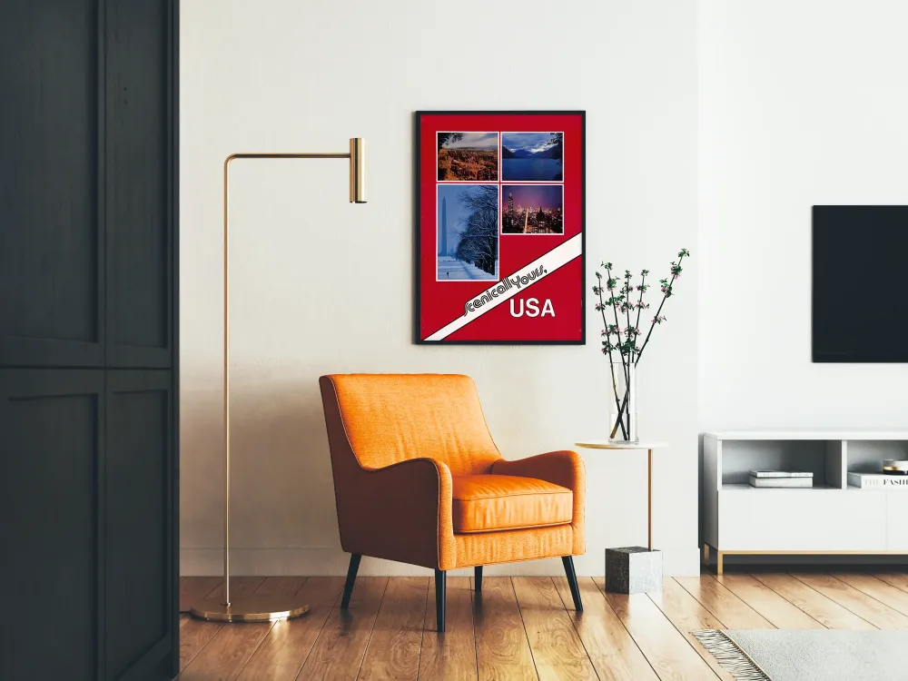 Plakat dekoracyjny scena amerykańska USA