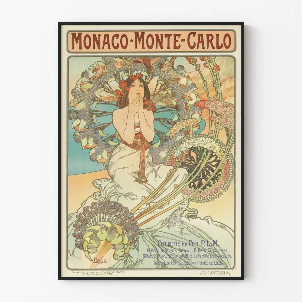 Plakat dekoracyjny Styl Monte Carlo Monaco Secesja