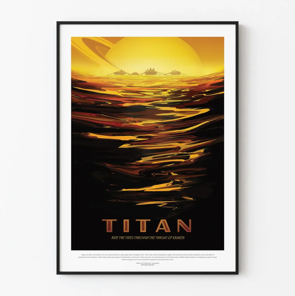 Plakat dekoracyjny Titan - Wszechświat i eksploracja kosmosu