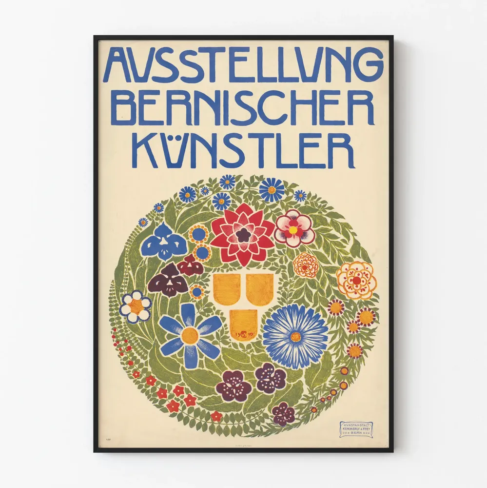 Plakat dekoracyjny wystawy artystów berneńskich