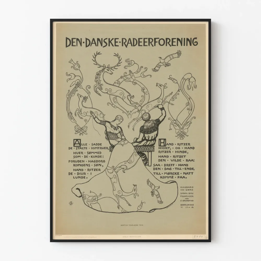 Plakat Den Danske Radeerforening - Artystyczna Dekoracja Ścienna