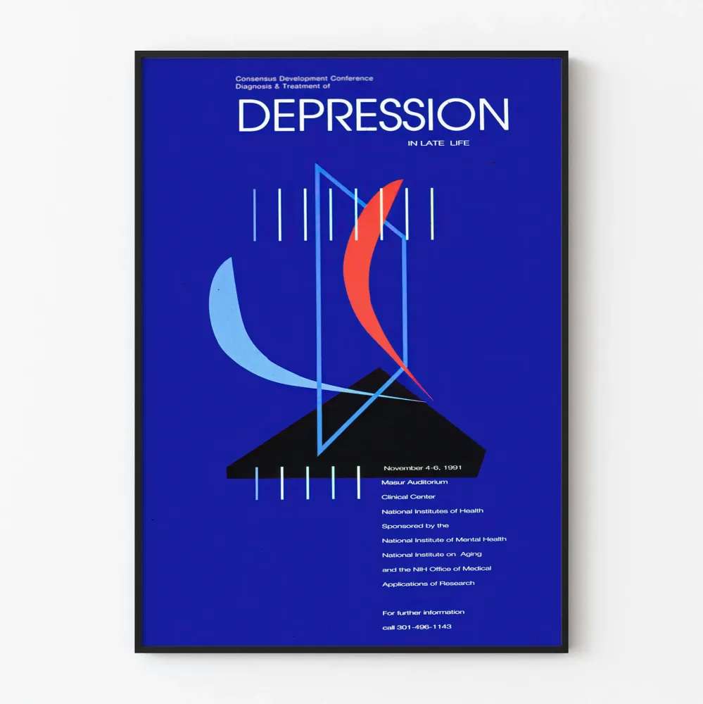 Plakat Depresja i leczenie u seniorów - nowoczesna dekoracja ścienna
