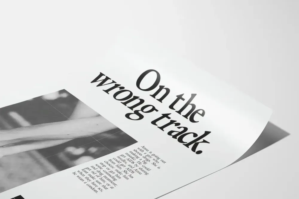 Plakat edukacyjny AIDS "Na złej drodze" - Efektowna dekoracja ścienna