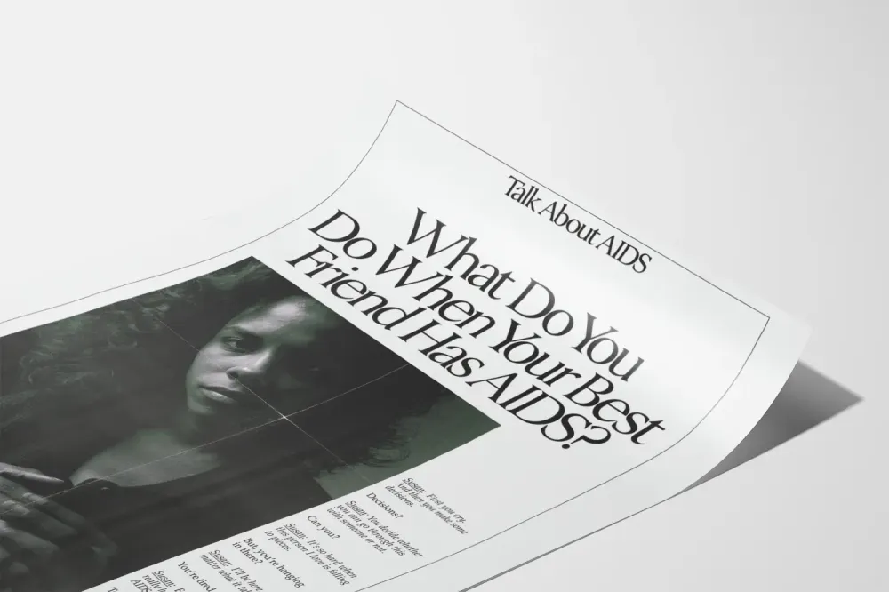 Plakat edukacyjny i informacyjny na temat HIV/AIDS