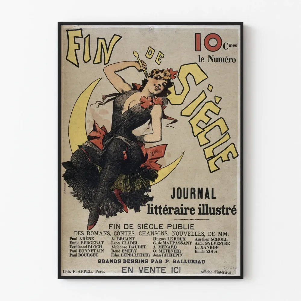 Plakat z epoki końca wieku - Ilustrowany dziennik literacki