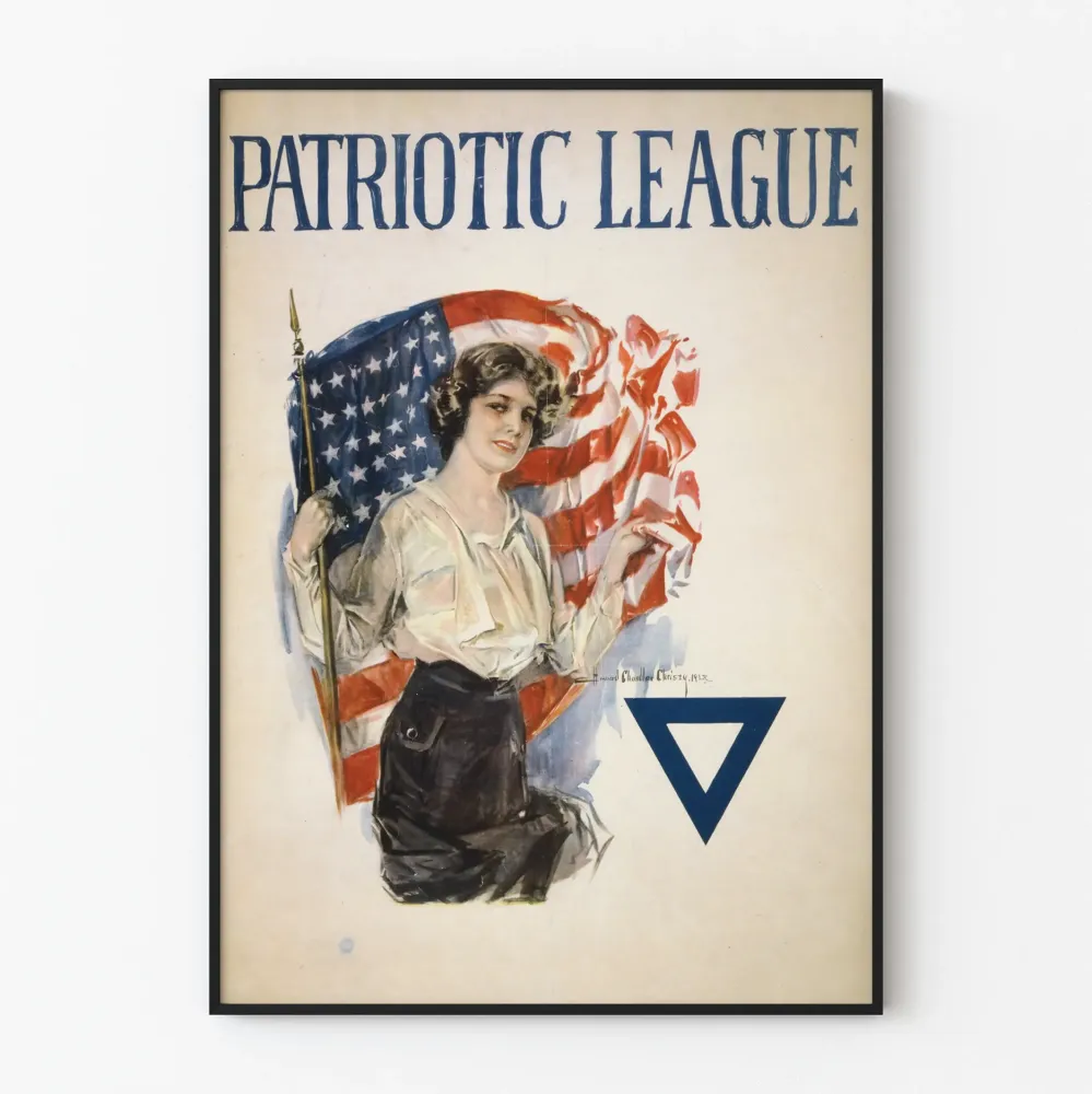 Plakat z epoki Patriotic League - Amerykańska dekoracja ścienna