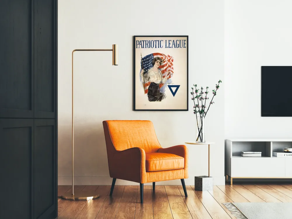 Plakat z epoki Patriotic League - Amerykańska dekoracja ścienna