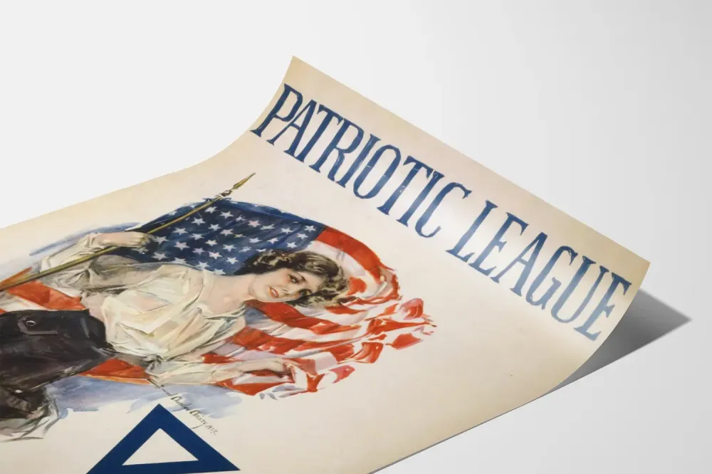 Plakat z epoki Patriotic League - Amerykańska dekoracja ścienna