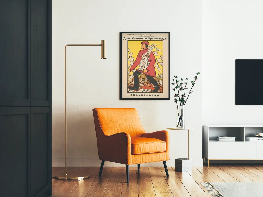 Plakat z epoki, Propaganda sowiecka - Dzień Wiedzy dla Wszystkich