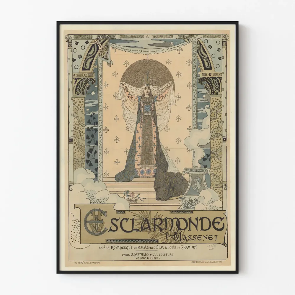 Plakat Esclarmonde - Opera romantyczna J. Massenet