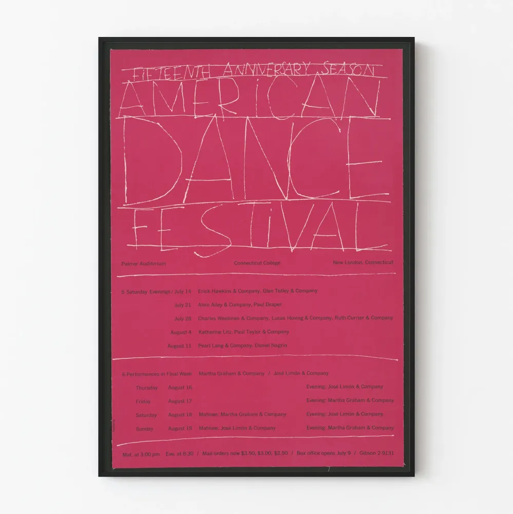Plakat Festiwal Tańca Amerykańskiego - Piętnaste Urodziny