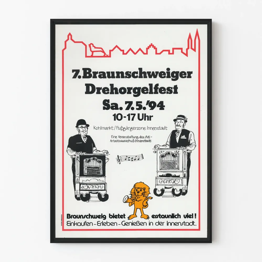 Plakat 7. Festiwalu Organów Wiatrowych w Braunschweig 1994