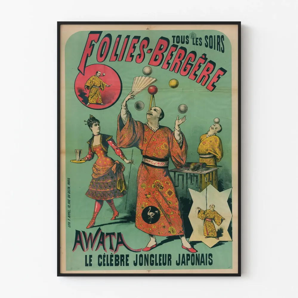 Plakat Folies Bergère Japoński akrobata Awata