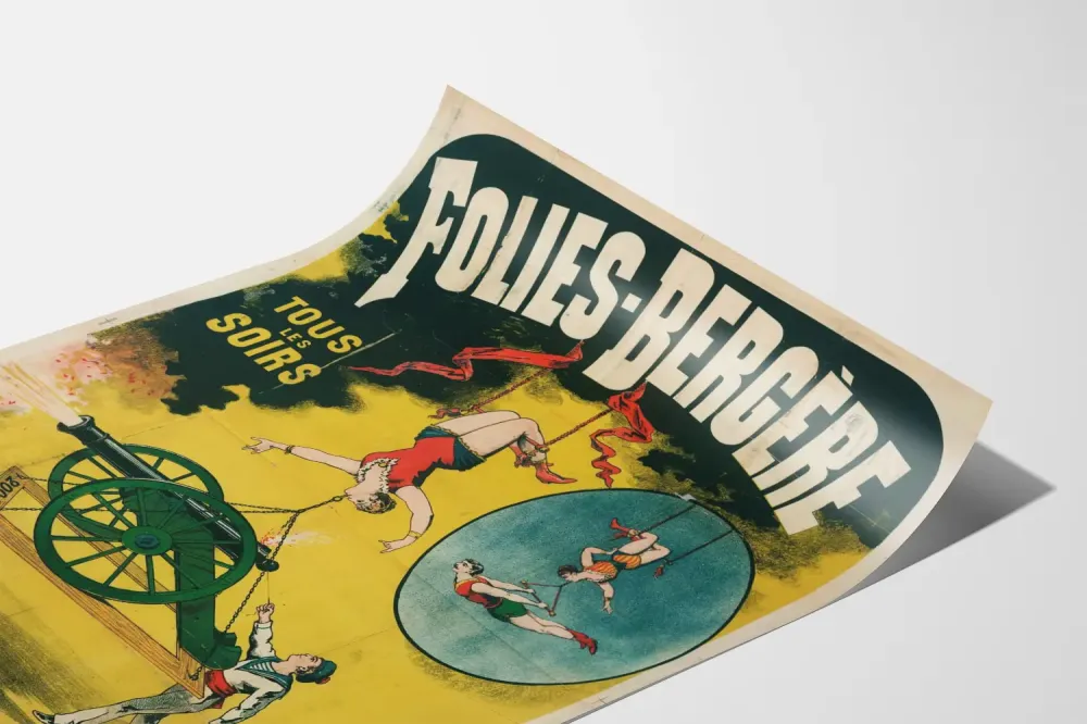 Plakat Folies Bergère z Mlle J. Dorina i F. Rigoli