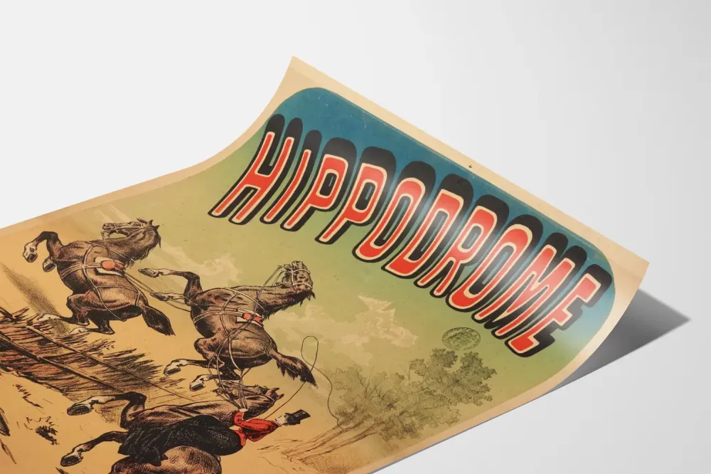 Plakat Hipodrom Antoinette Gontard vintage wyścigi konne