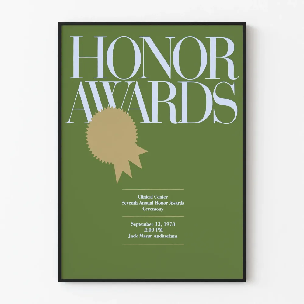 Plakat Honor Awards Zielony i Złoty - Dekoracja Ścienna na Wydarzenia