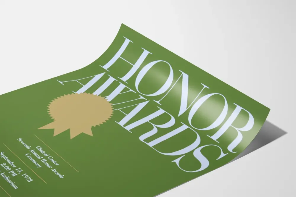Plakat Honor Awards Zielony i Złoty - Dekoracja Ścienna na Wydarzenia