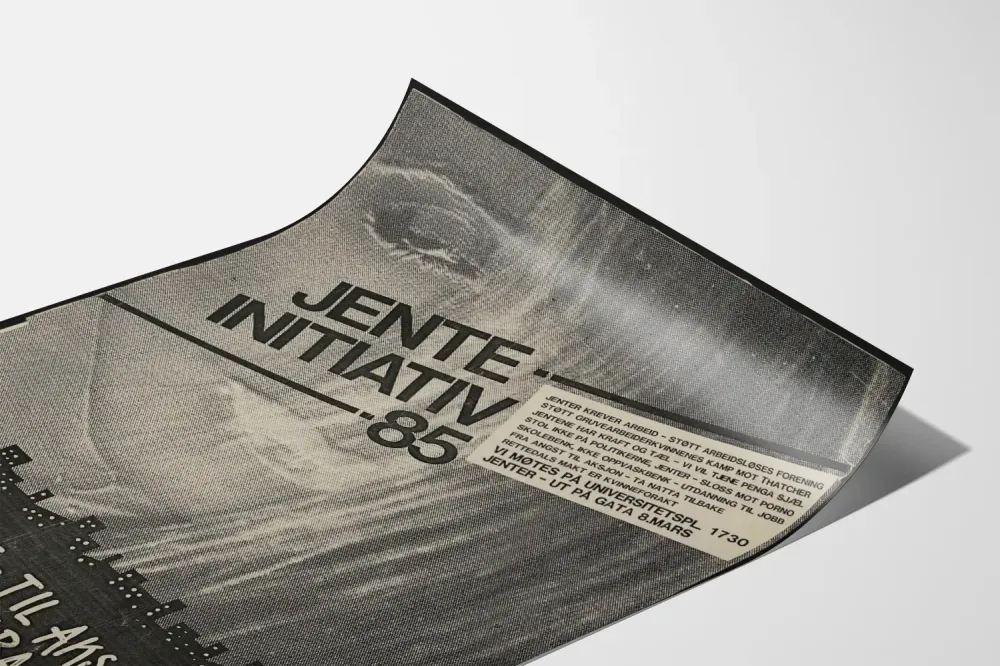 Plakat Jente Initiativ 85 - Od lęku do działania